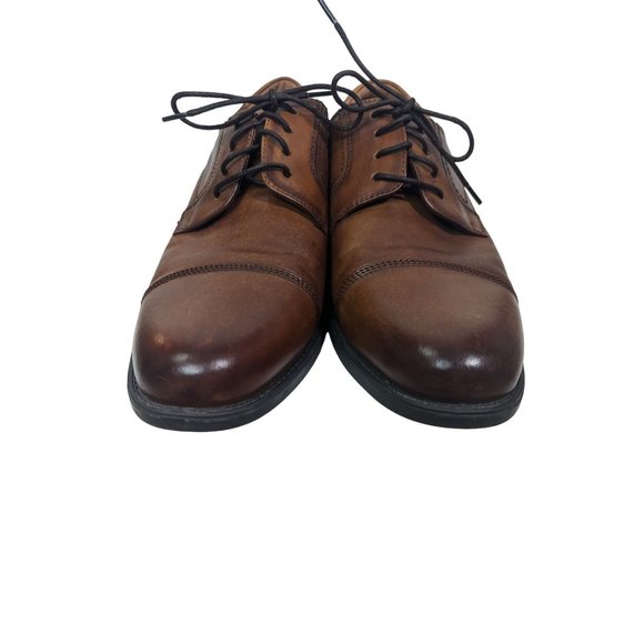 Florsheim Men's Midtown Cognac Leather Cap Top Oxfords w/ComfortTech sz 10.5D - Picture 4 of 9